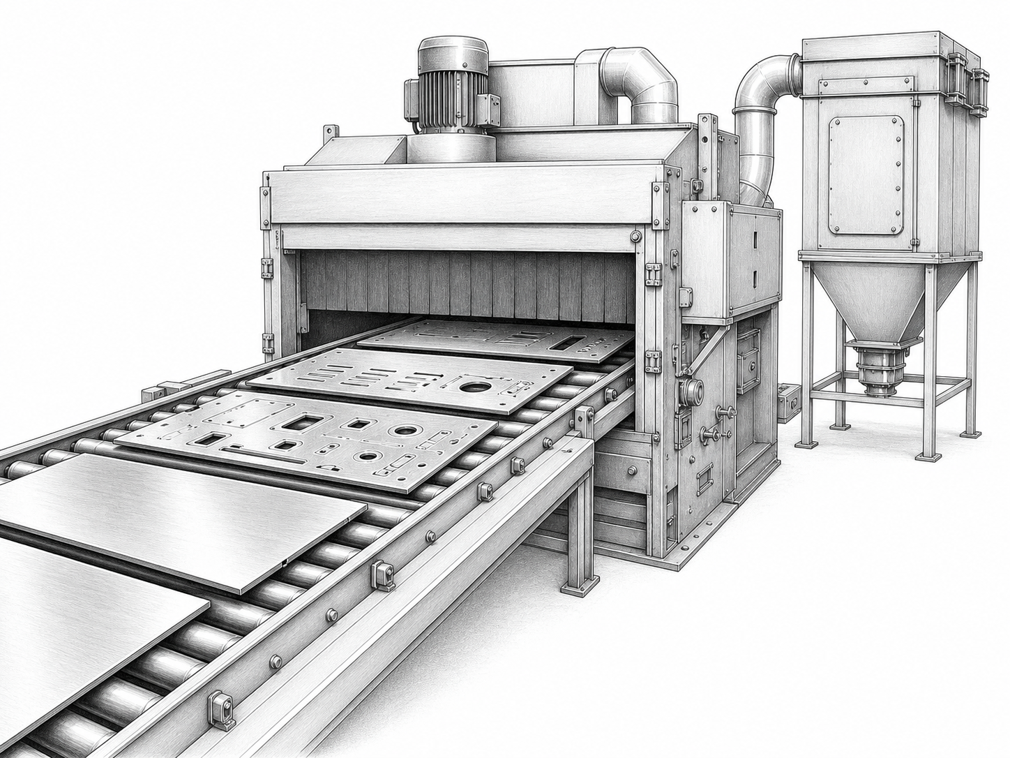 Low carbon steel shot for thin plate cleaning