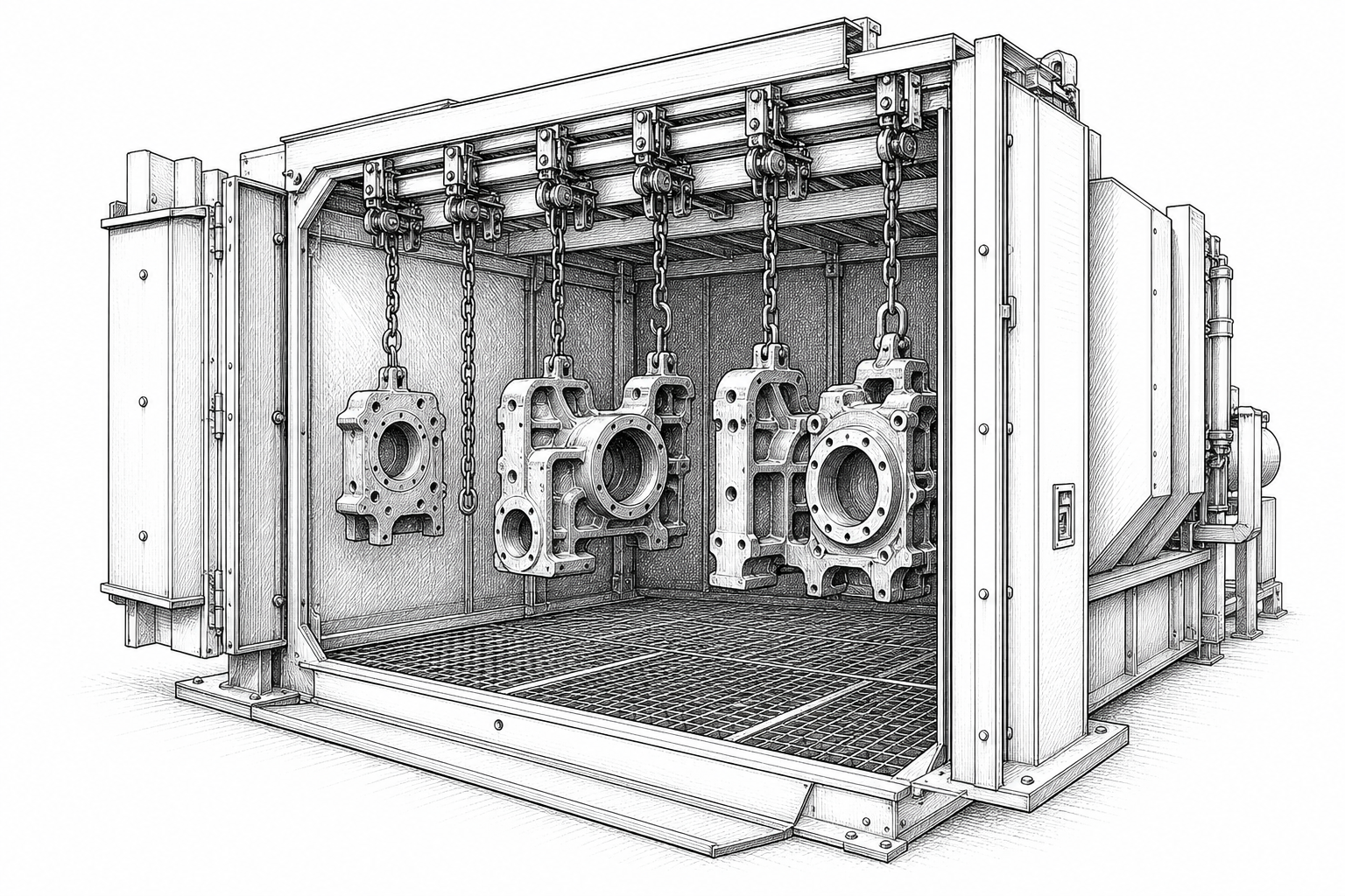 Steel shot for foundry castings and hook shot blasting cleaning