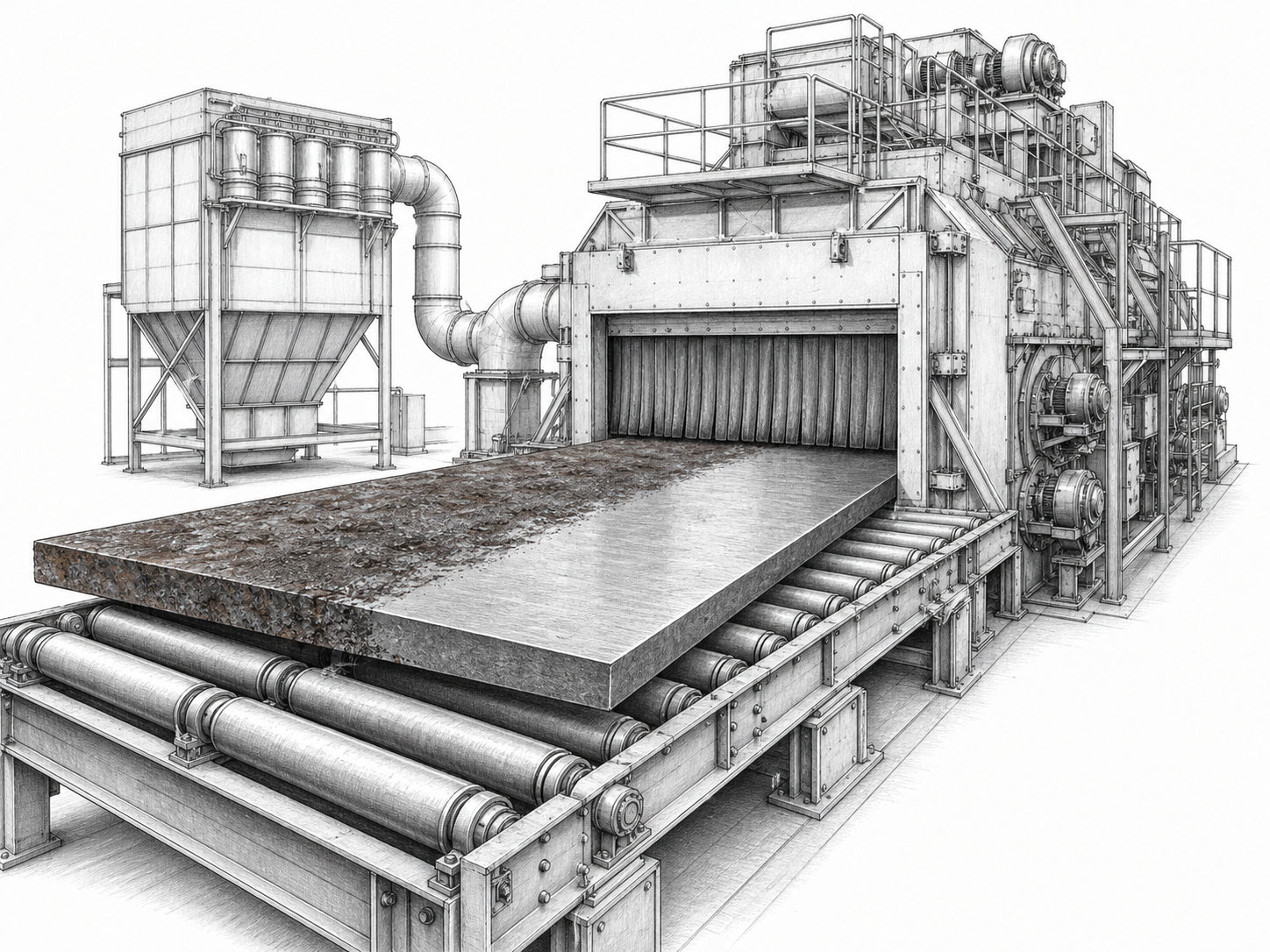 Double quenched steel shot for thick steel plate pretreatment