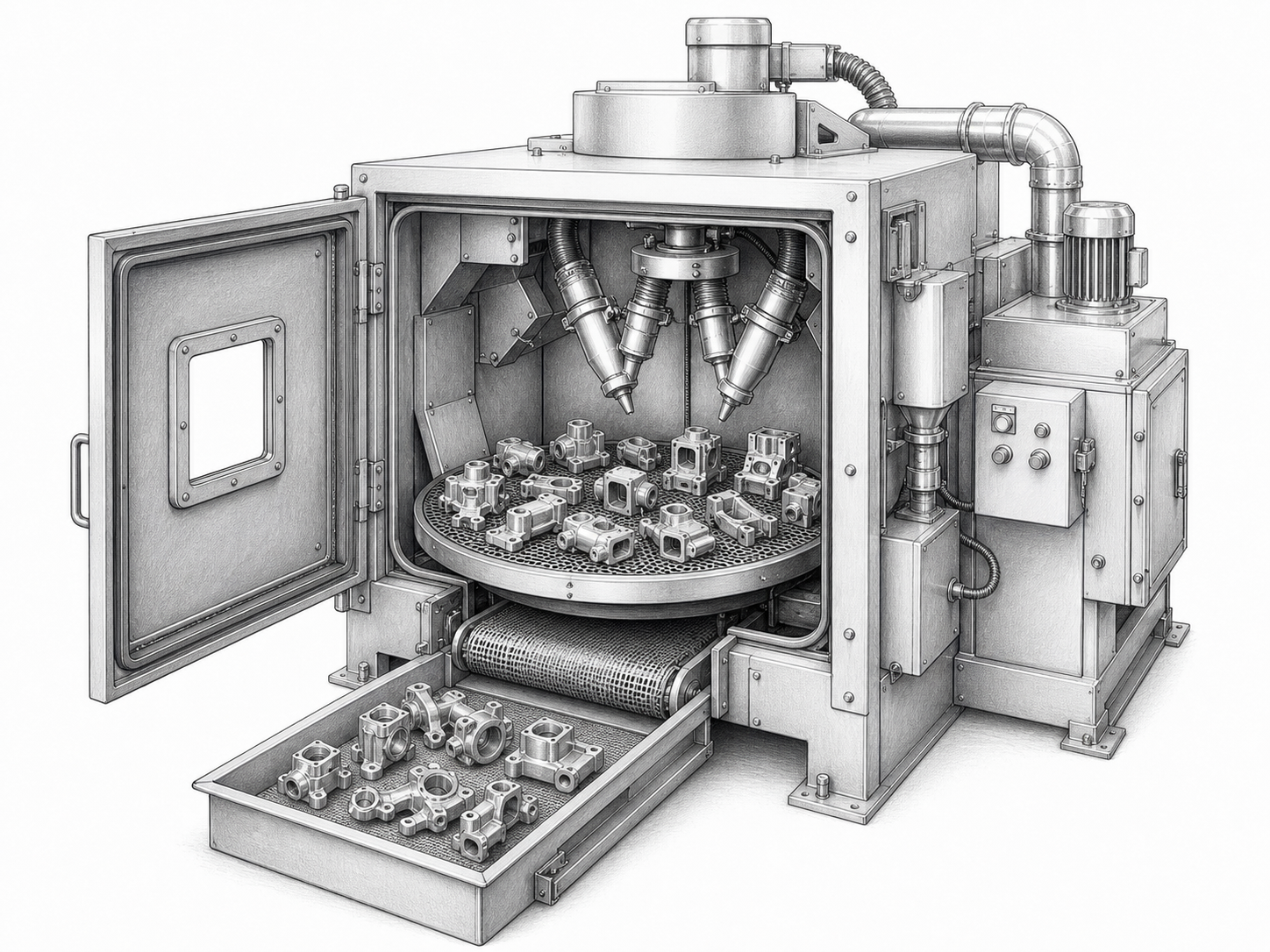 Low carbon steel shot for precision casting cleaning