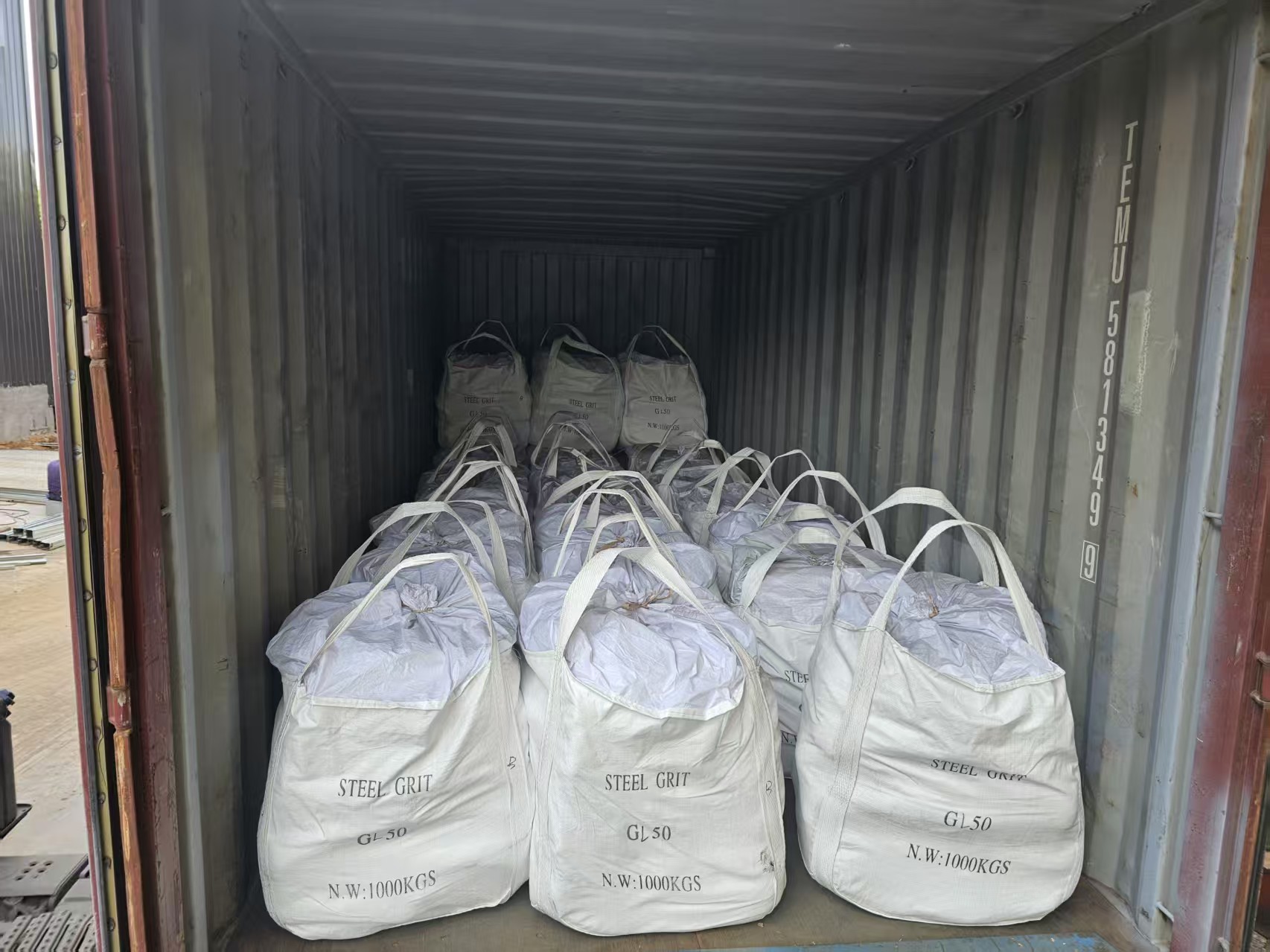 GH Steel Grit jumbo bag package with steel grit grade marking