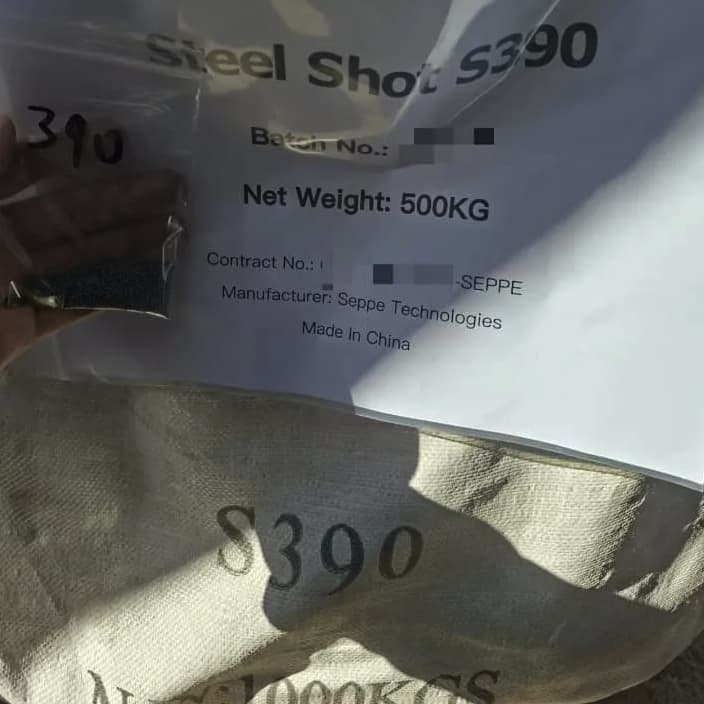 25 kg steel shot bag package 25 kg bag package for Steel Shot S390 and related cast steel shot sizes