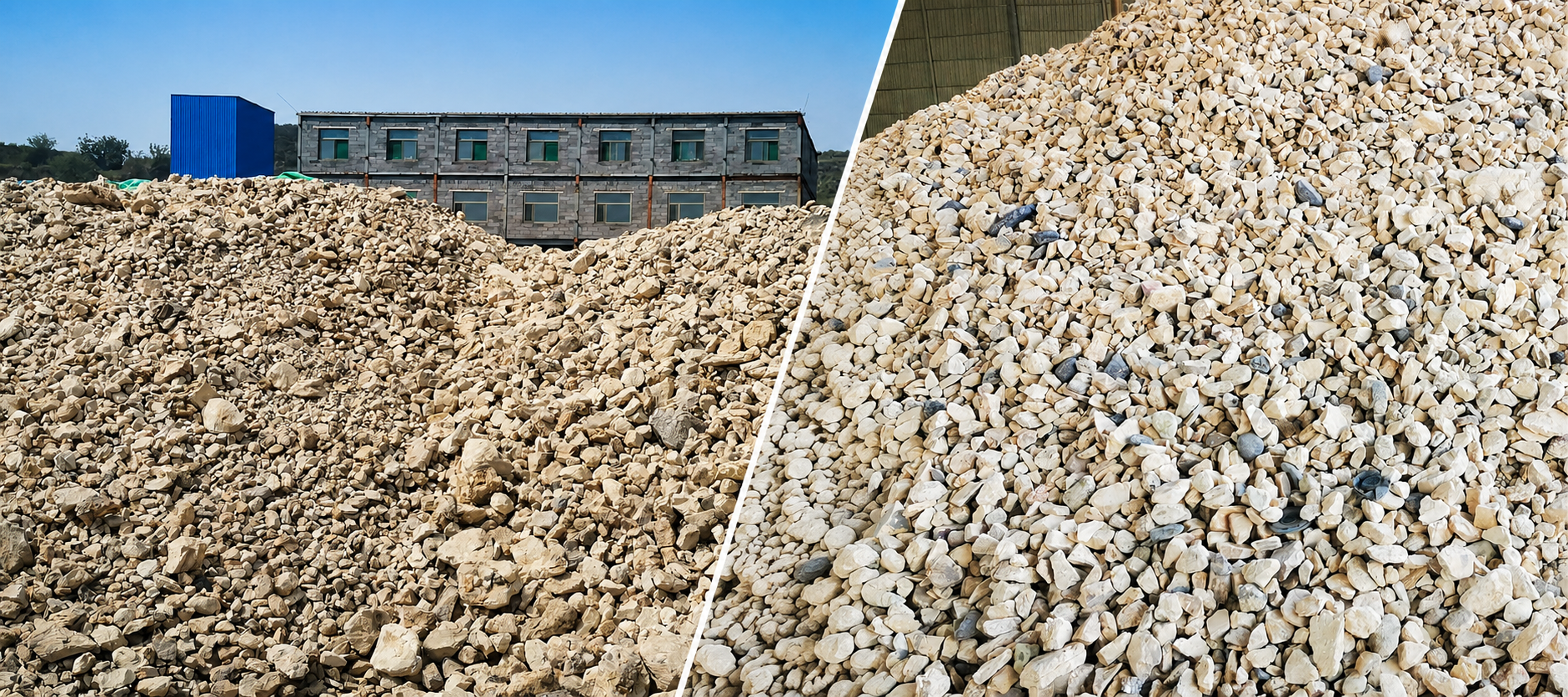 Raw bauxite stockpile