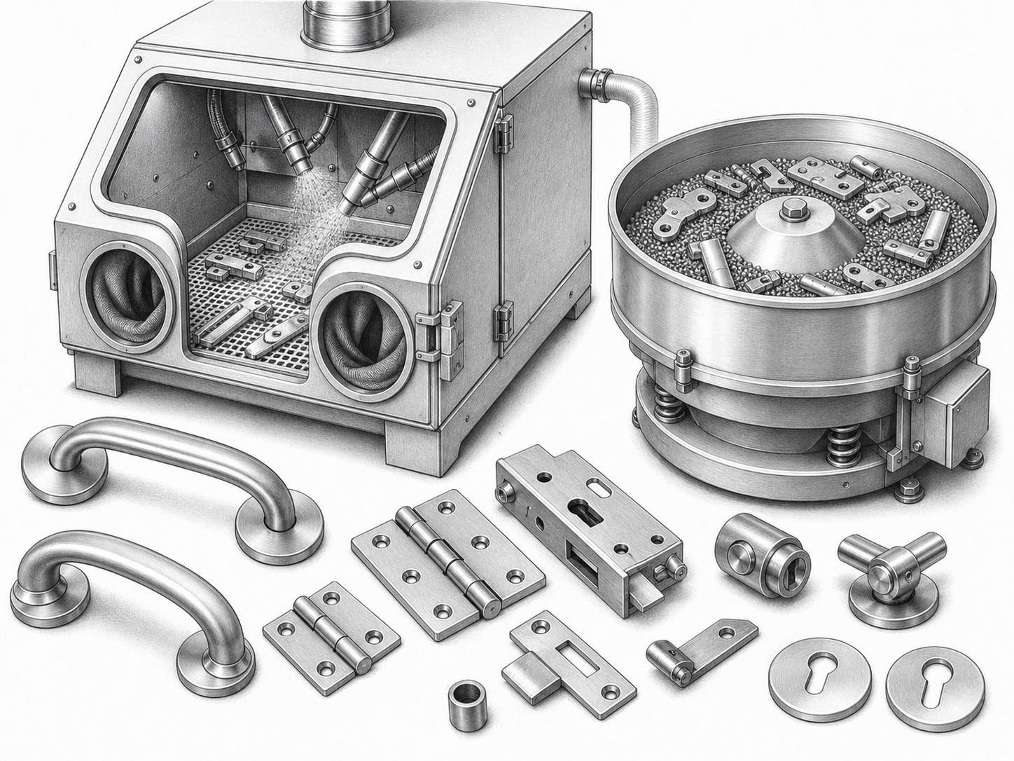 Stainless steel shot for decorative hardware bright finishing