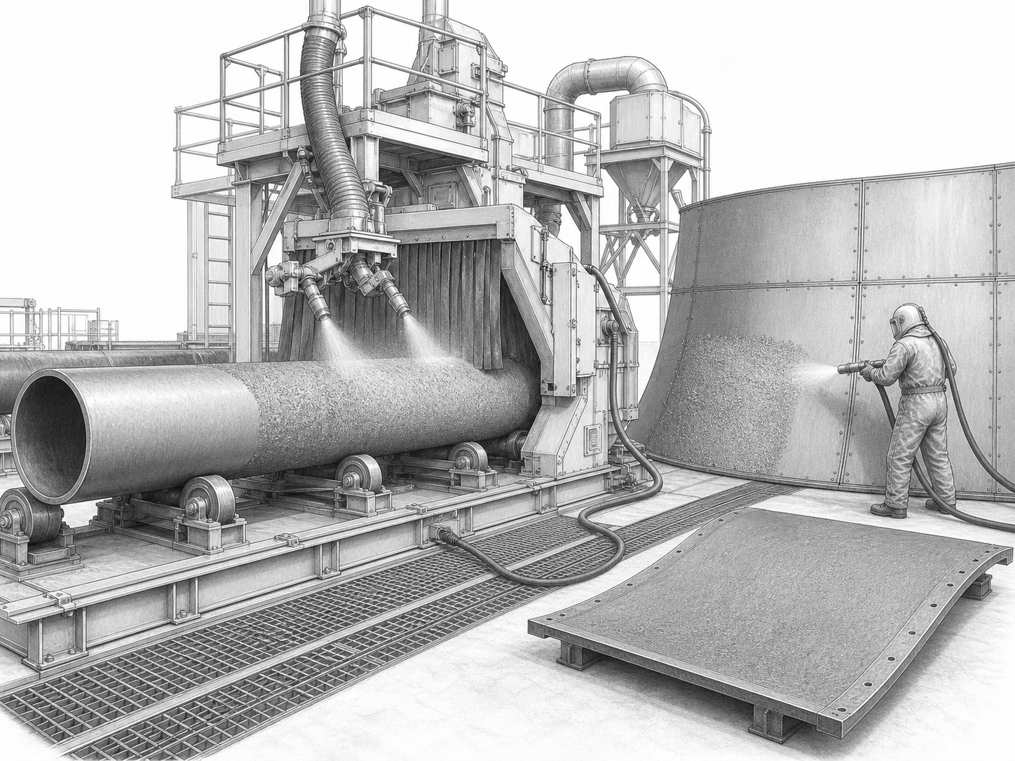 GL steel grit for pipes and storage tanks pre-treatment