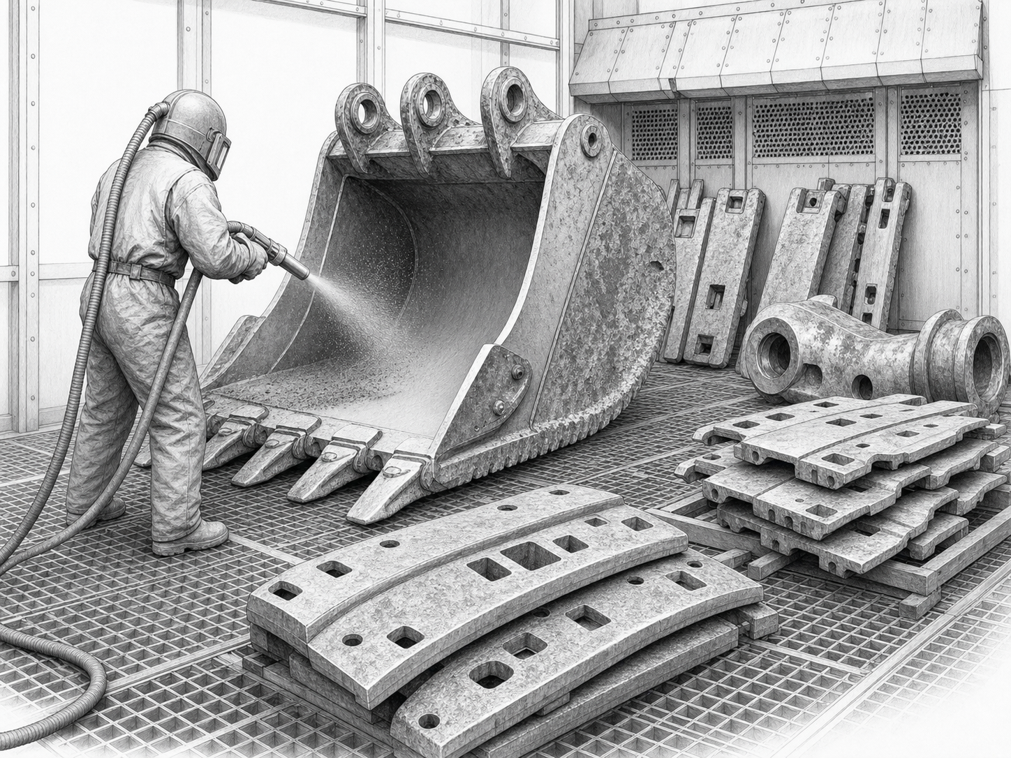 Steel wire cut shot for construction and mining machinery cleaning