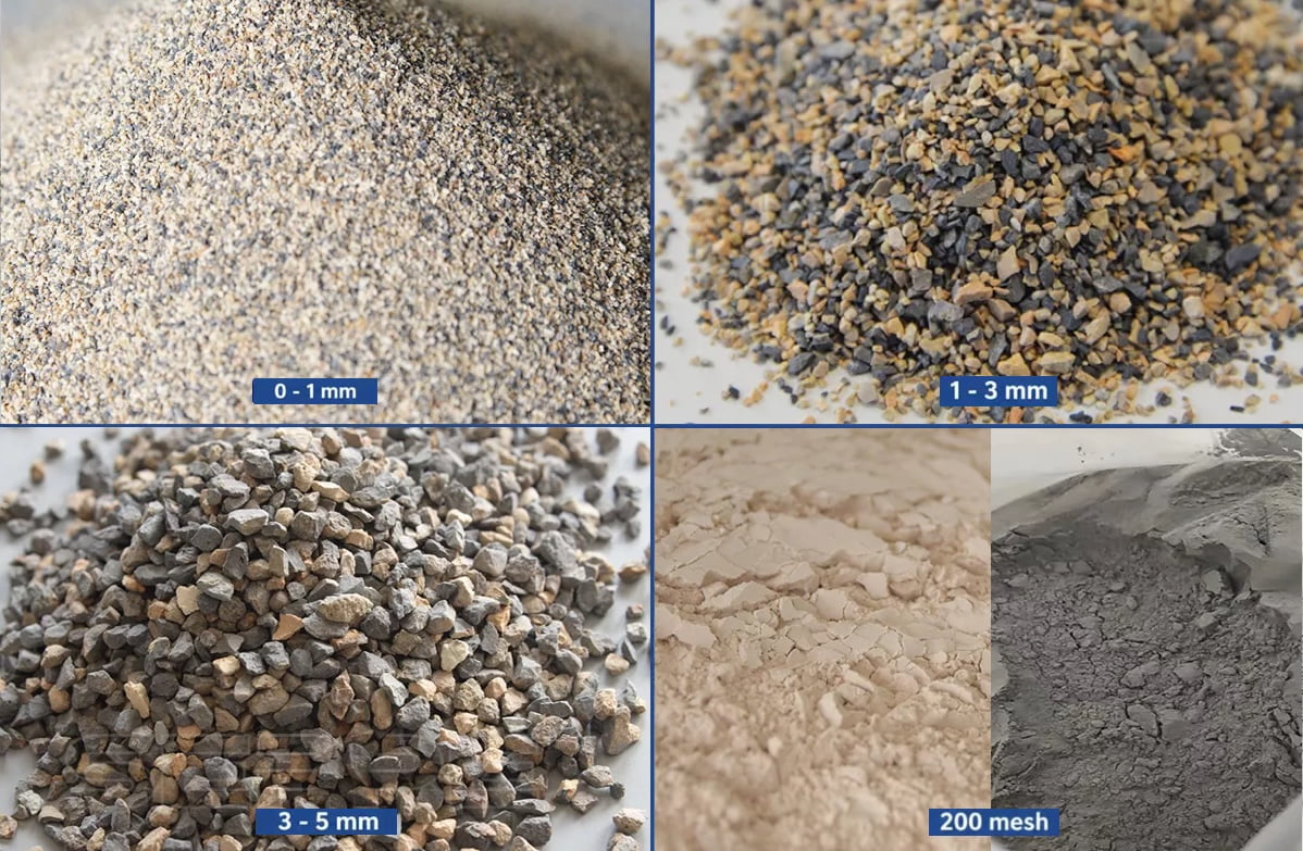 Calcined bauxite aggregate and powder particle size grades for refractory formulations