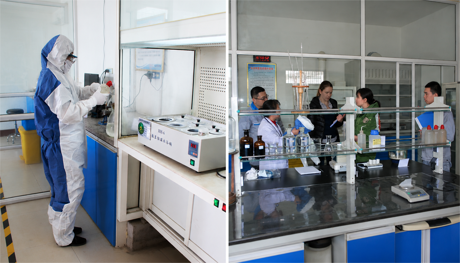 In-house laboratory for batch inspection and quality testing