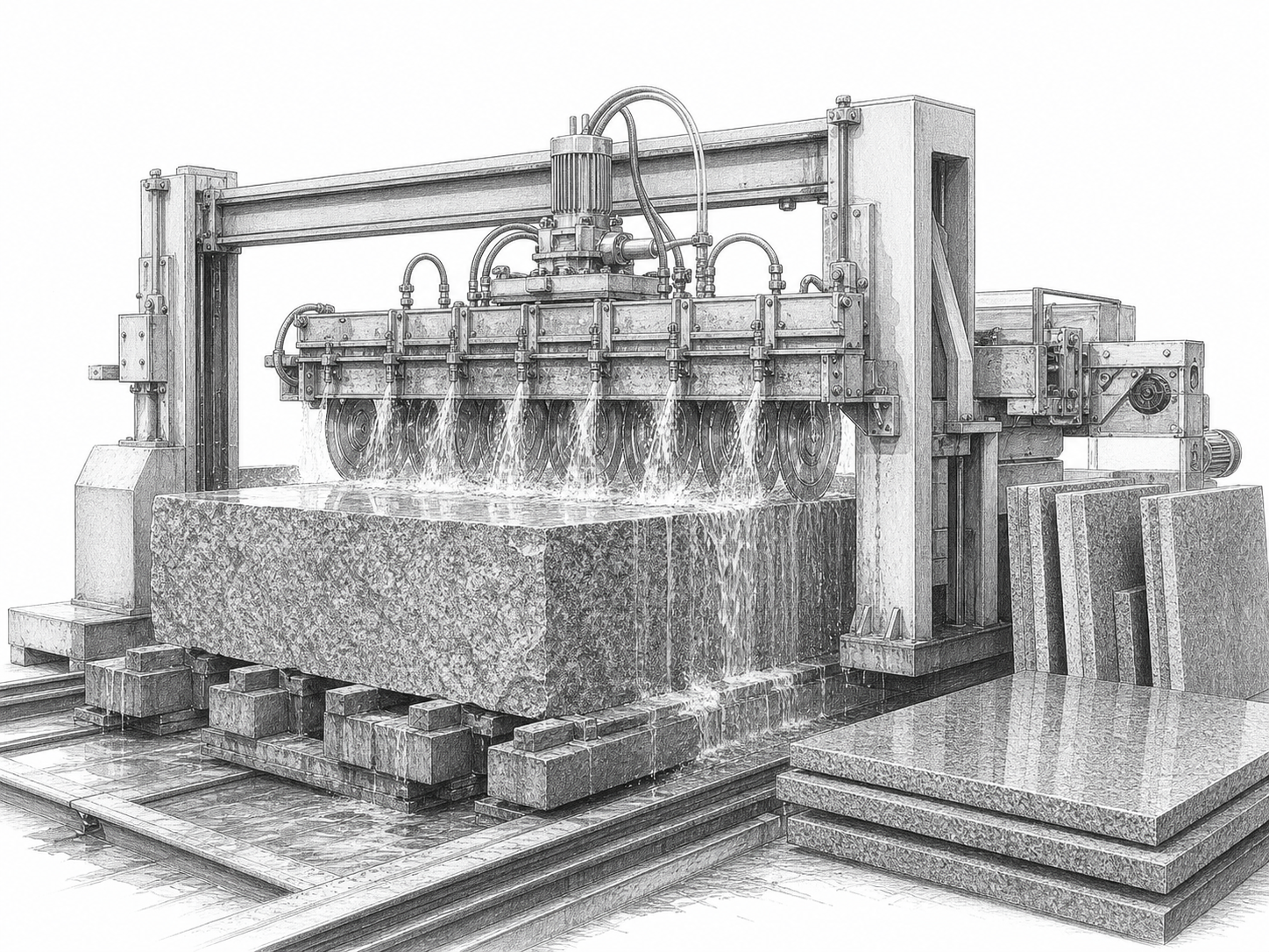 Bearing steel grit for granite cutting and stone work