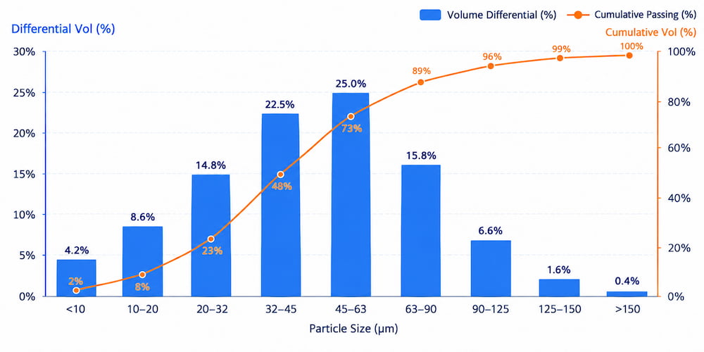 CenoLite 910 coating grade particle size distribution