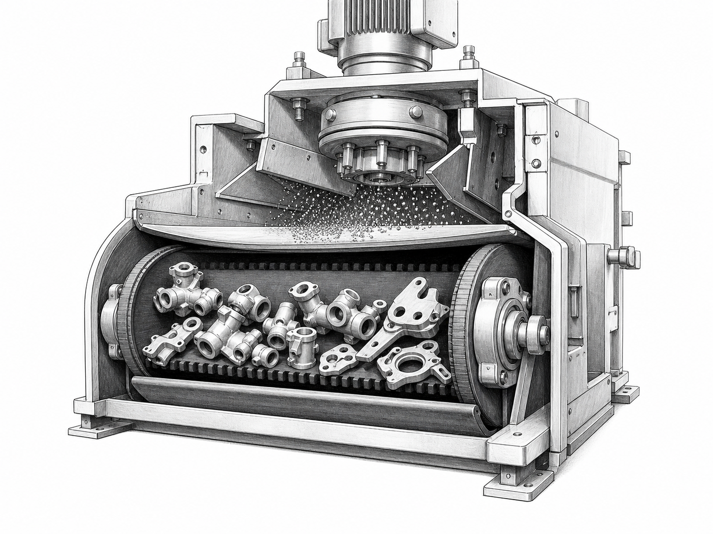 Double tempered cast steel shot for precision casting cleaning